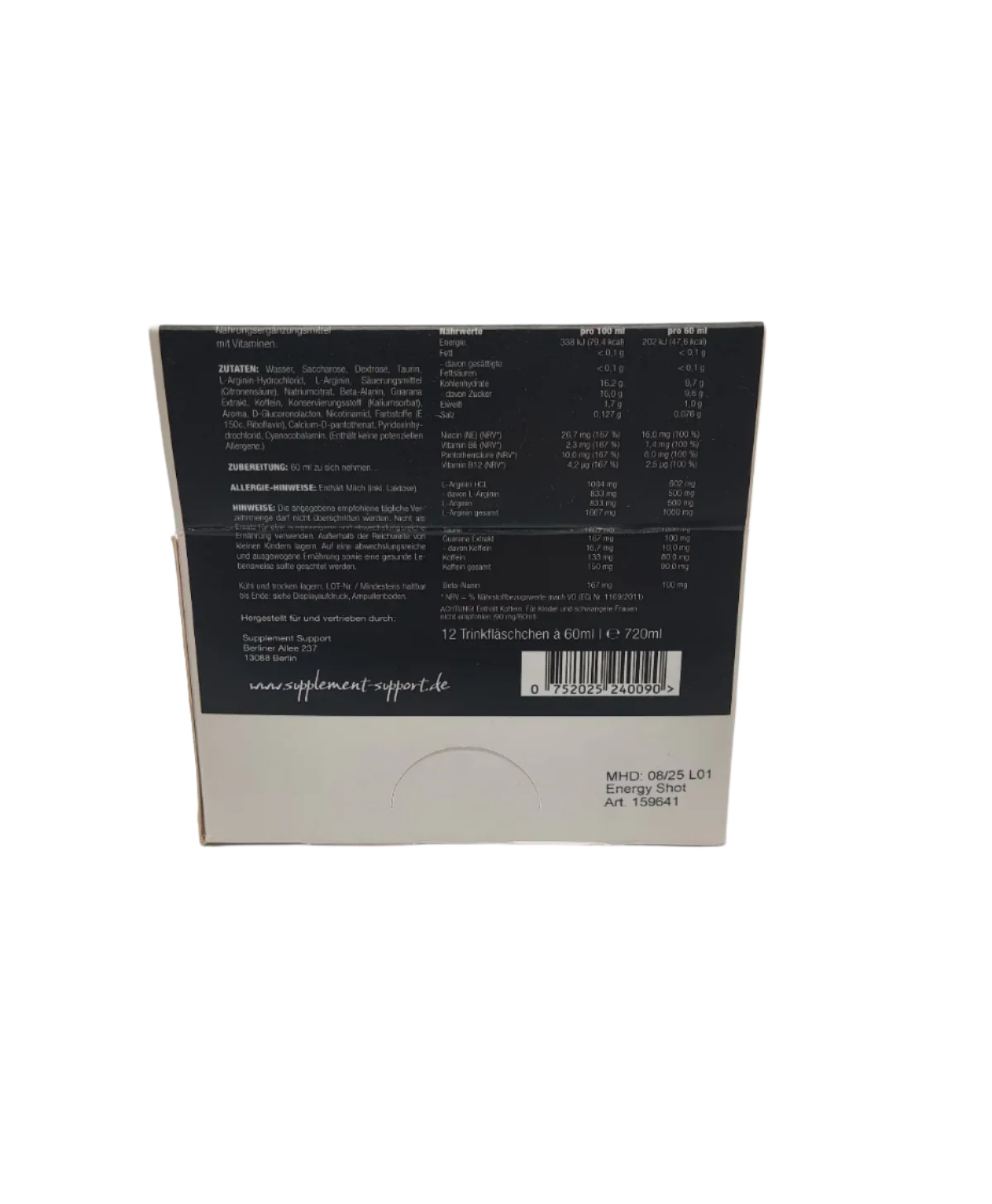 Supplement Support Energy Shot 12x60ml - Supplement Support