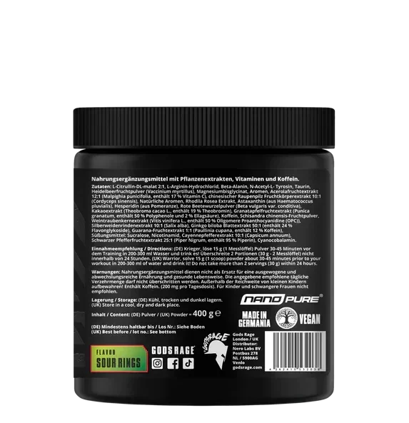 VALHALLA Pre Workout Booster 400g - Supplement-Support.com
