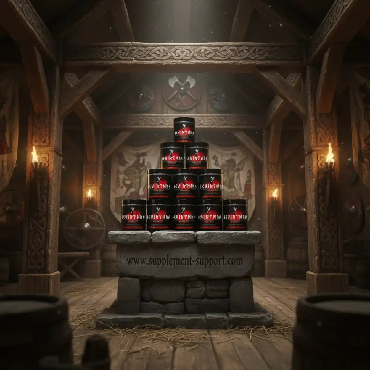 Viking Power Leviathan Pre-Workout Dosen im Wikingerstil, Supplement-Support.com