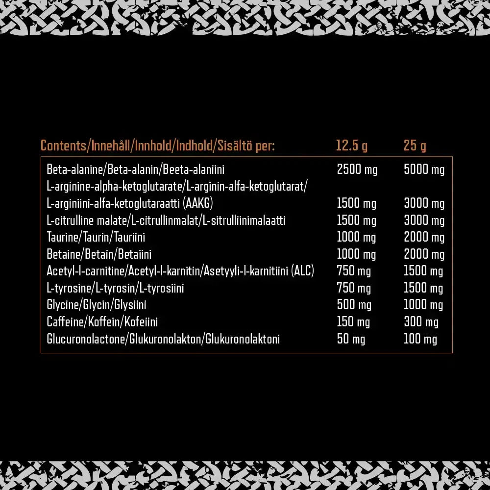 Viking Power Thor's Hammer Pre-Workout - 500g - Supplement-Support.com