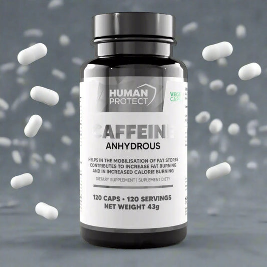 Wasserfreies Koffein, 120 Kapseln. - Supplement Support