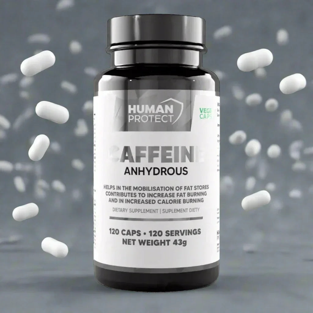 Wasserfreies Koffein, 120 Kapseln. - Supplement-Support.com