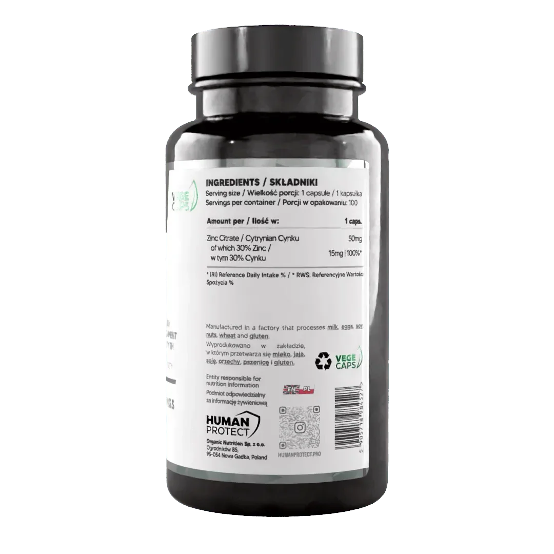 Zink Citrat 100 Kapseln 50mg - Supplement Support