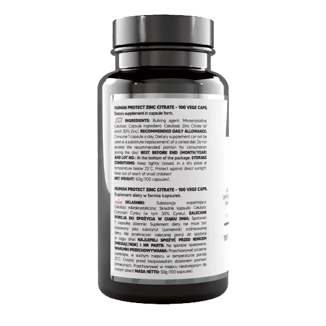 Zink Citrat 100 Kapseln 50mg - Supplement Support