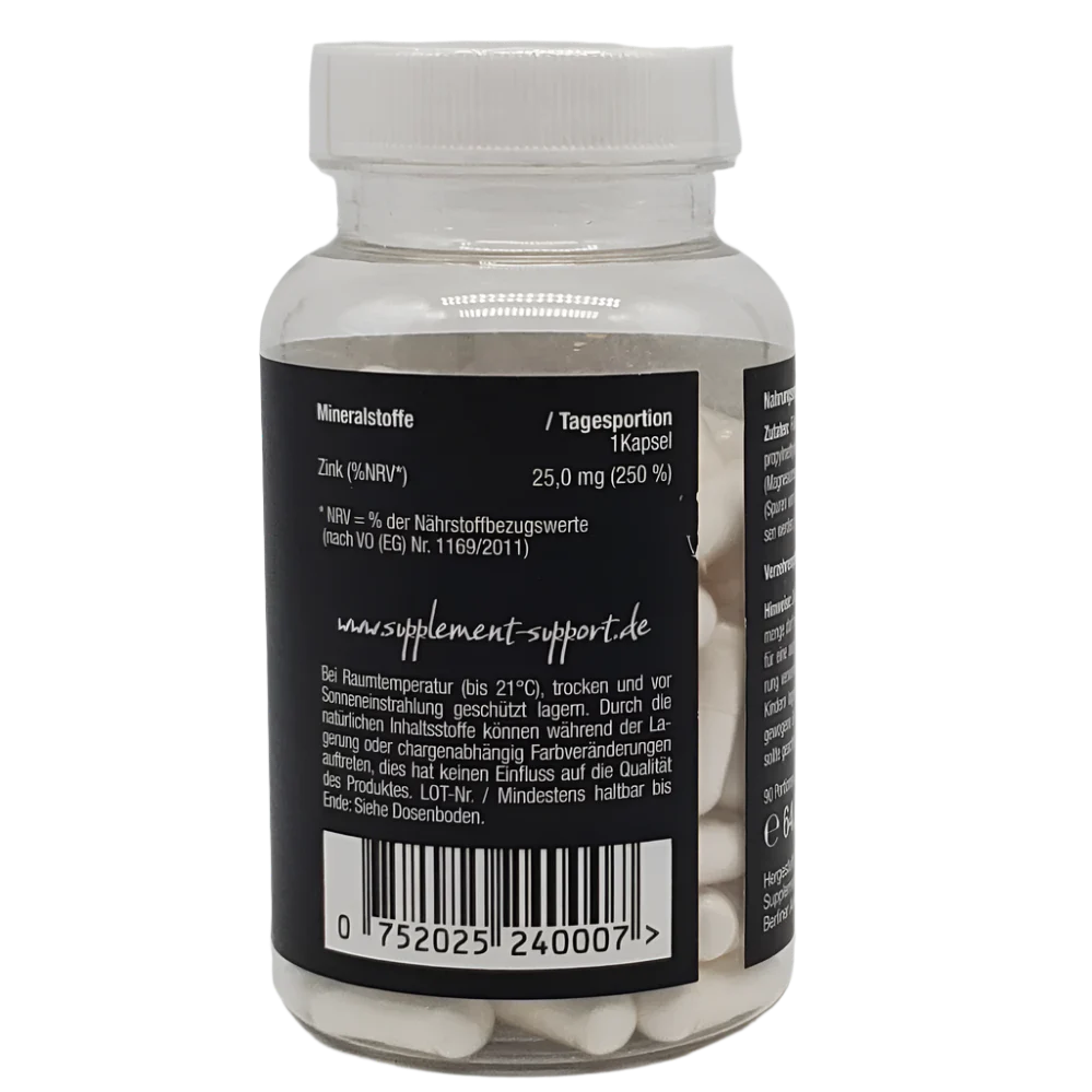 Zink Citrat 90 Vegan Kapseln 25mg - Supplement Support
